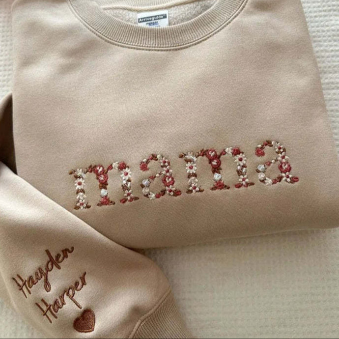 50% OFF❤️Personalized Floral Mama Sweatshirt🌸Hoodie