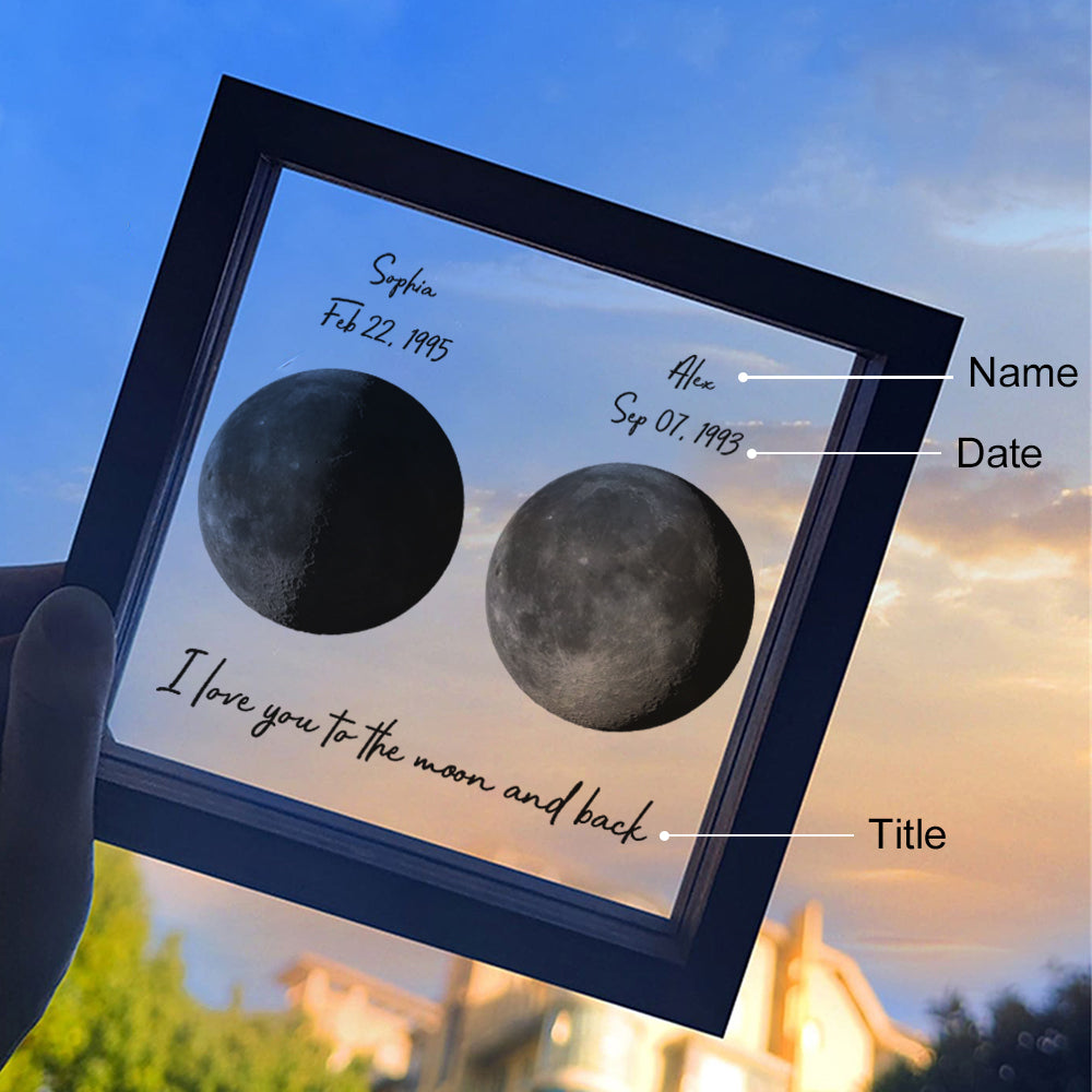 50%OFF🌔Custom Birth Moon Phases LED Light Frame