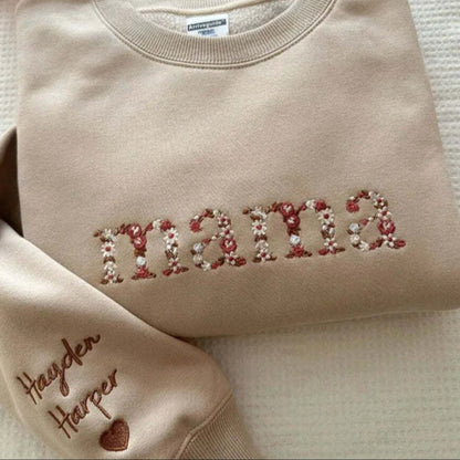 50% OFF❤️Personalized Floral Mama Sweatshirt🌸Hoodie