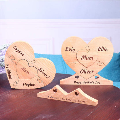 Custom Wooden Name Heart Puzzle