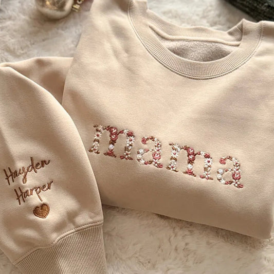 50% OFF❤️Personalized Floral Mama Sweatshirt🌸Hoodie