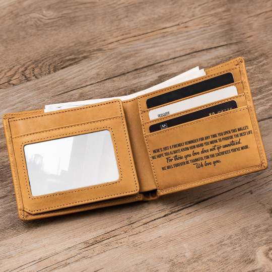 50% OFF🔥Personalized Leather Wallet-Best Father's Day Gift