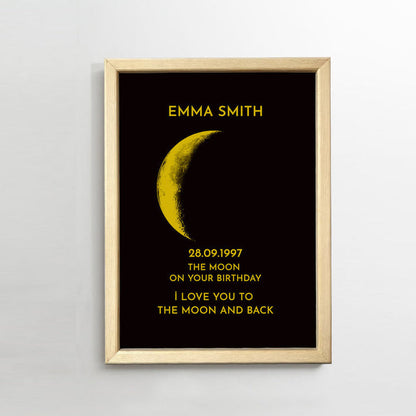 50% OFF🔥Custom Art Frame/ REAL MOON PHASE - For Memory Gift