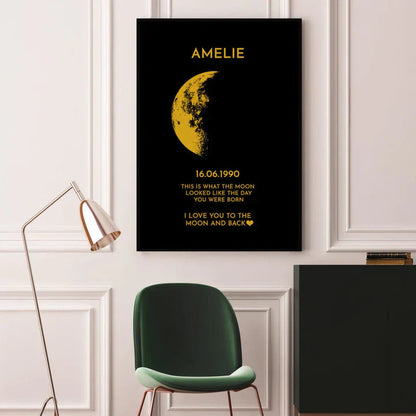 50% OFF🔥Custom Art Frame/ REAL MOON PHASE - For Memory Gift