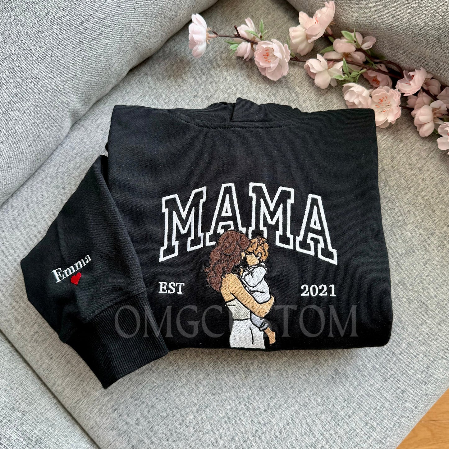 50% OFF🔥CUSTOM MAMA PORTRAIT HOODIE💕SWEATSHIRT