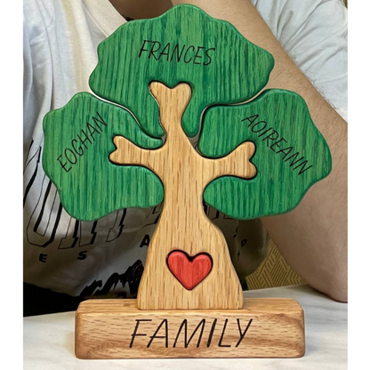 Wooden family tree family puzzle