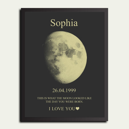 50% OFF🔥Custom Art Frame/ REAL MOON PHASE - For Memory Gift