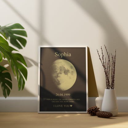 50% OFF🔥Custom Art Frame/ REAL MOON PHASE - For Memory Gift